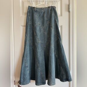 Like new. Long flare jeans skirt from Japan.